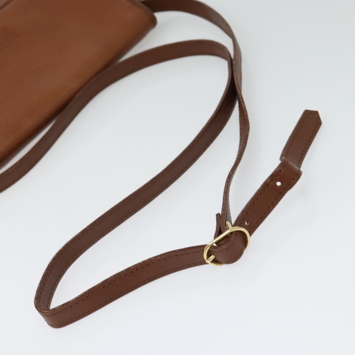Burberrys Shoulder Bag Leather Brown Gold