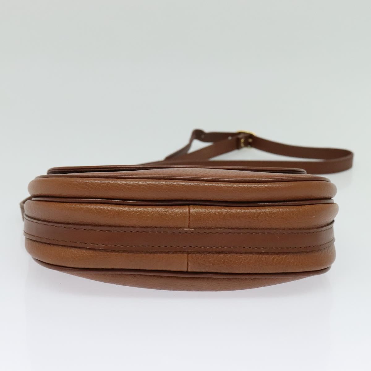 Burberrys Shoulder Bag Leather Brown Gold