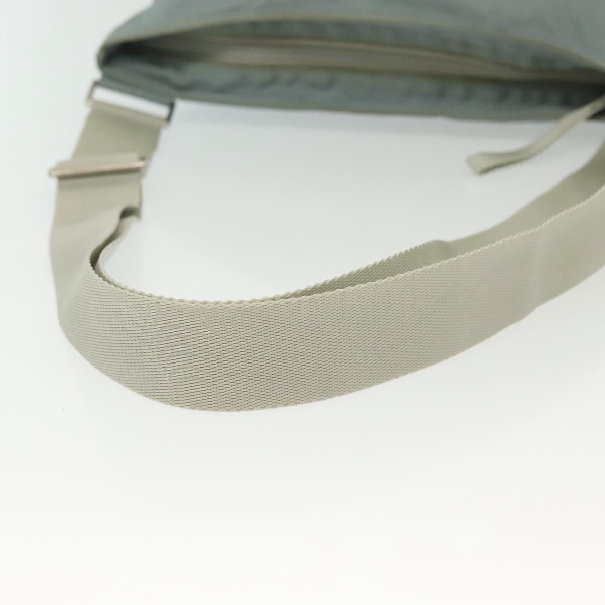 PRADA Shoulder Bag Nylon Light Blue Silver