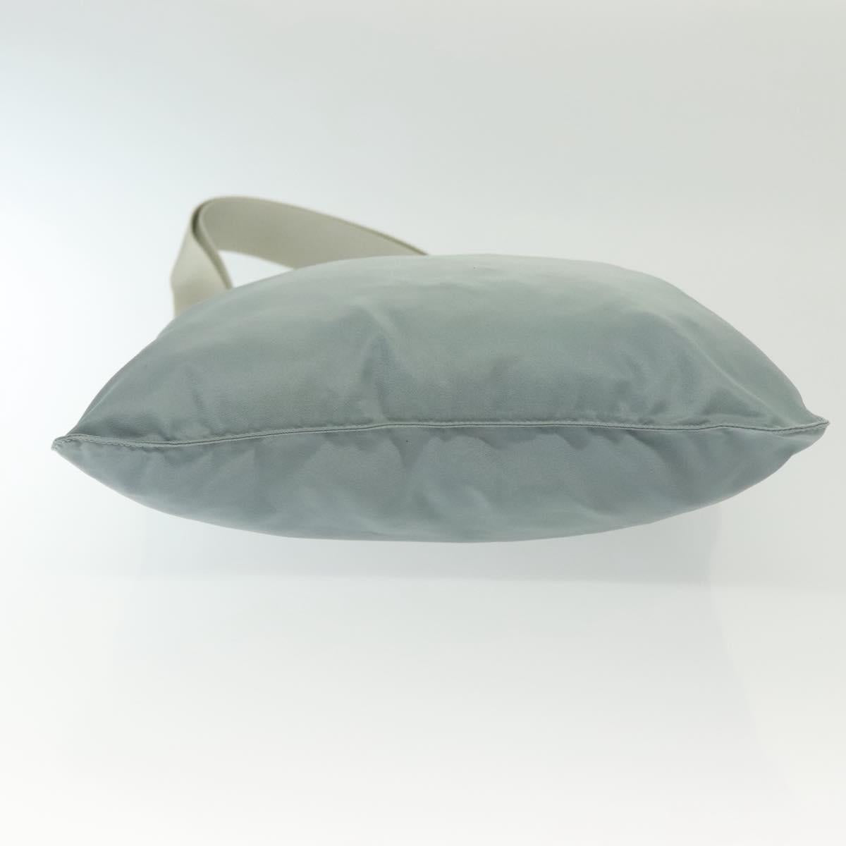 PRADA Shoulder Bag Nylon Light Blue Silver