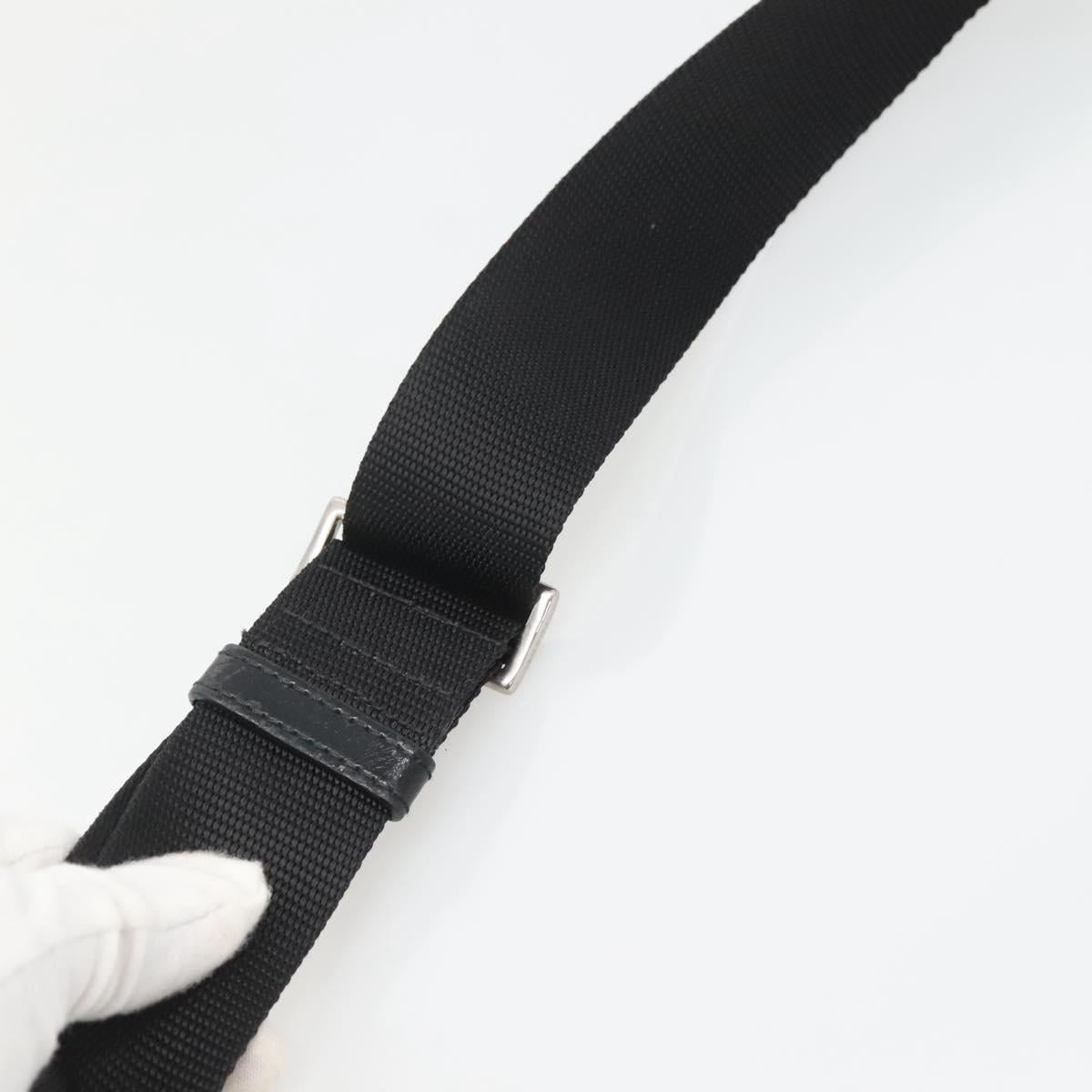 PRADA Shoulder Bag Nylon Black Silver