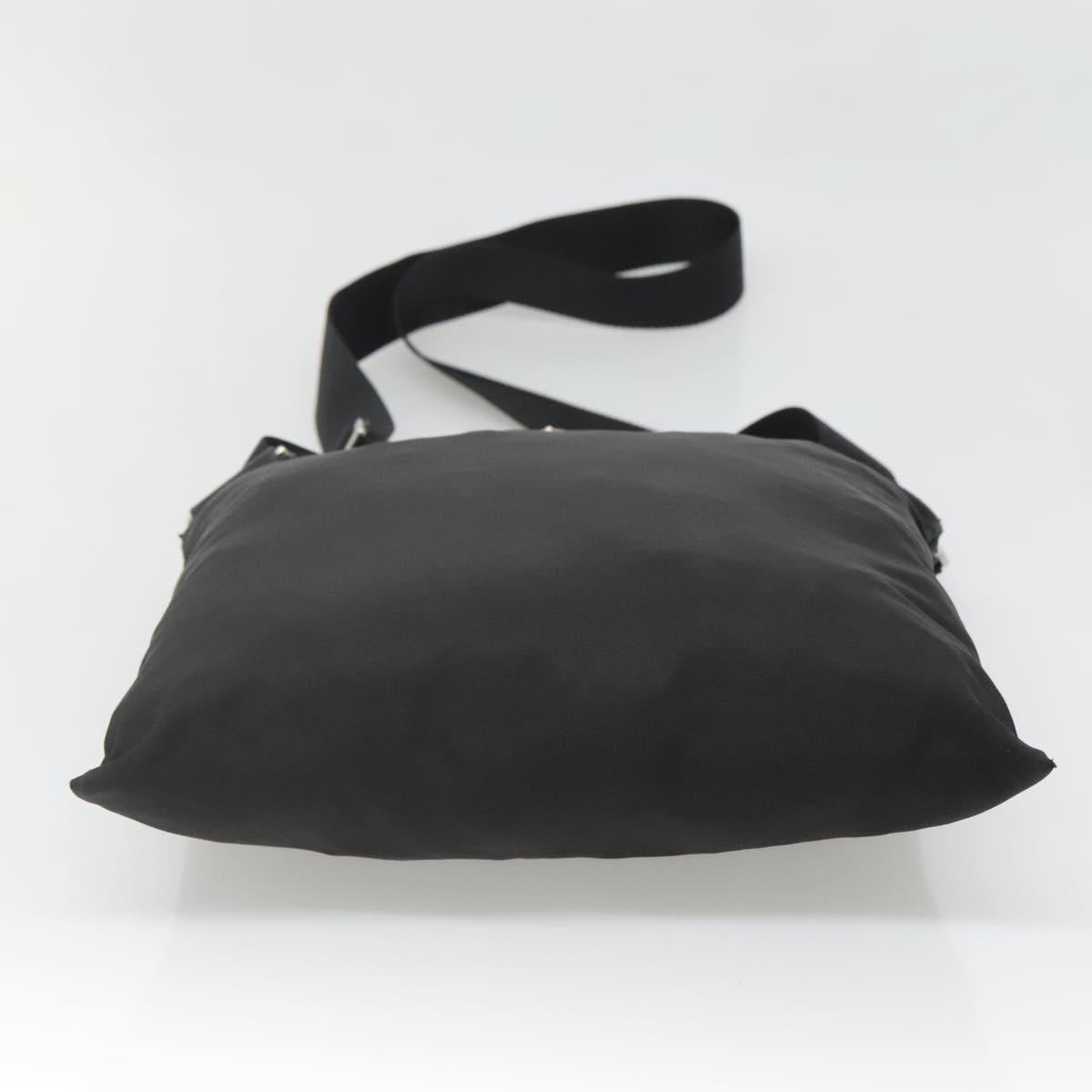 PRADA Shoulder Bag Nylon Black Silver
