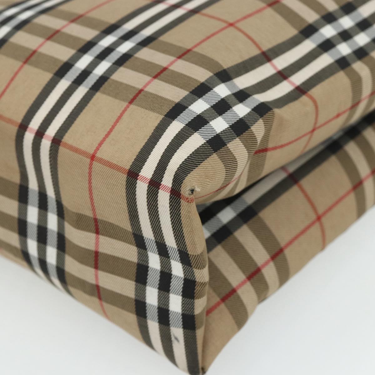 BURBERRY Nova Check Hand Bag Nylon Beige