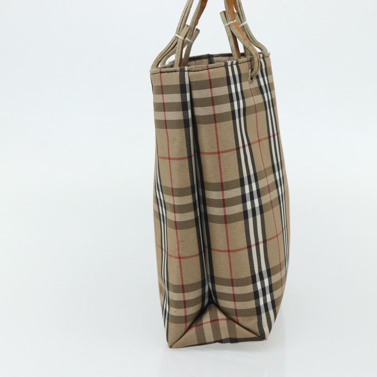 BURBERRY Nova Check Hand Bag Nylon Beige