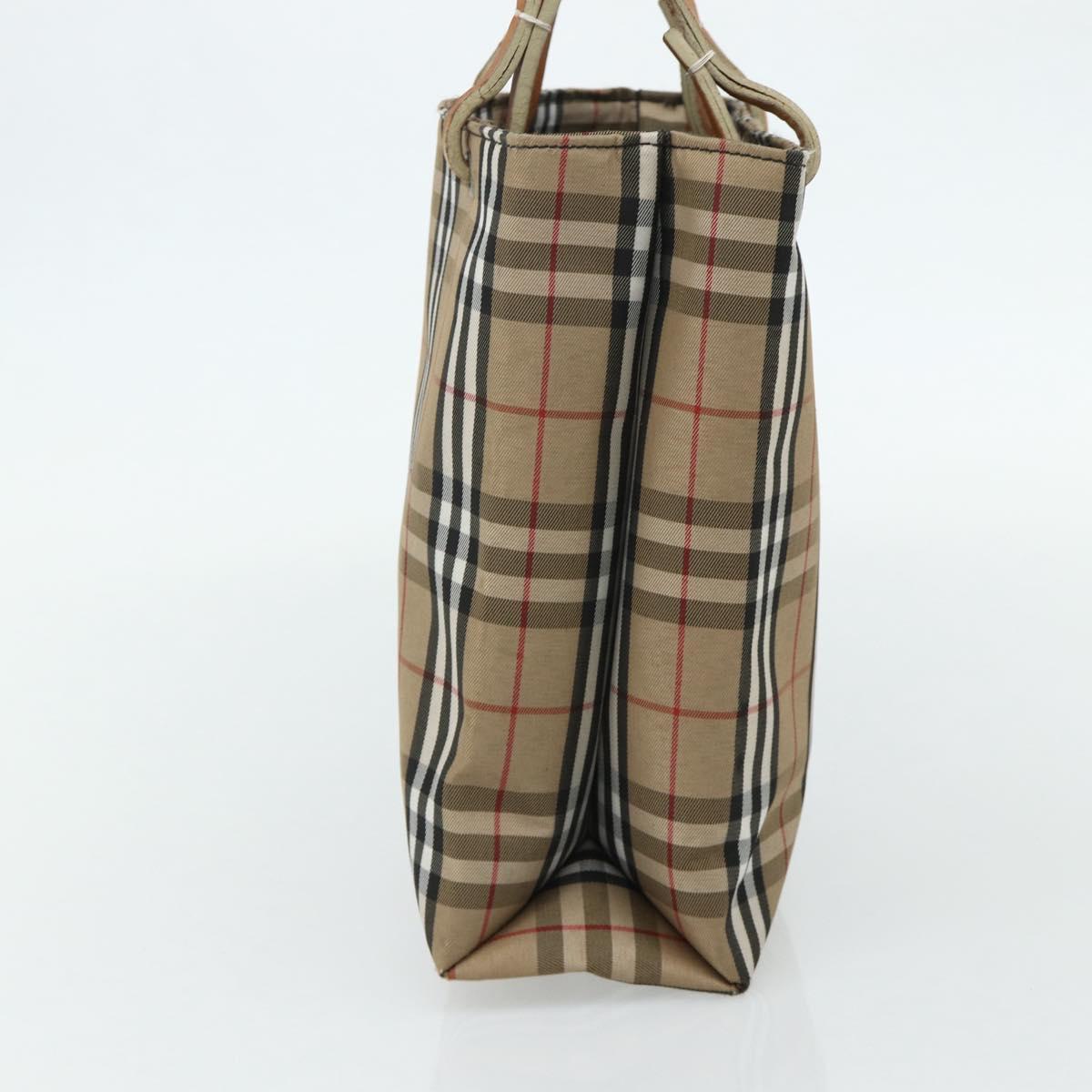 BURBERRY Nova Check Hand Bag Nylon Beige