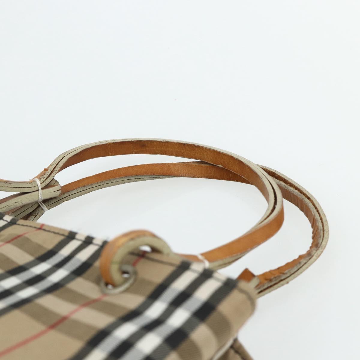 BURBERRY Nova Check Hand Bag Nylon Beige