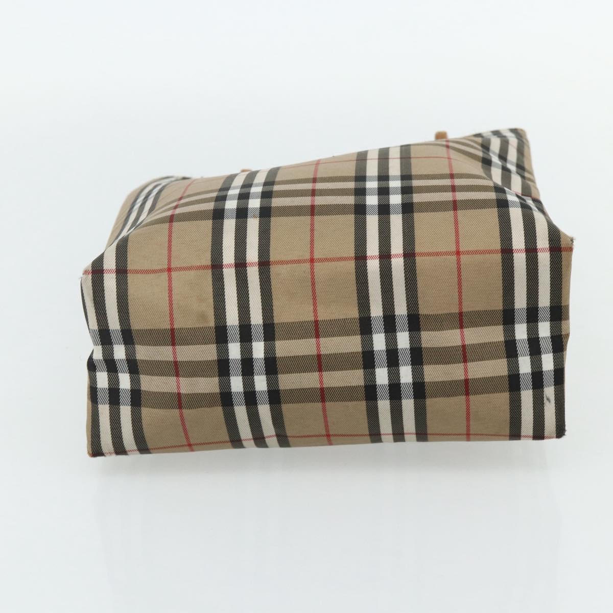 BURBERRY Nova Check Hand Bag Nylon Beige