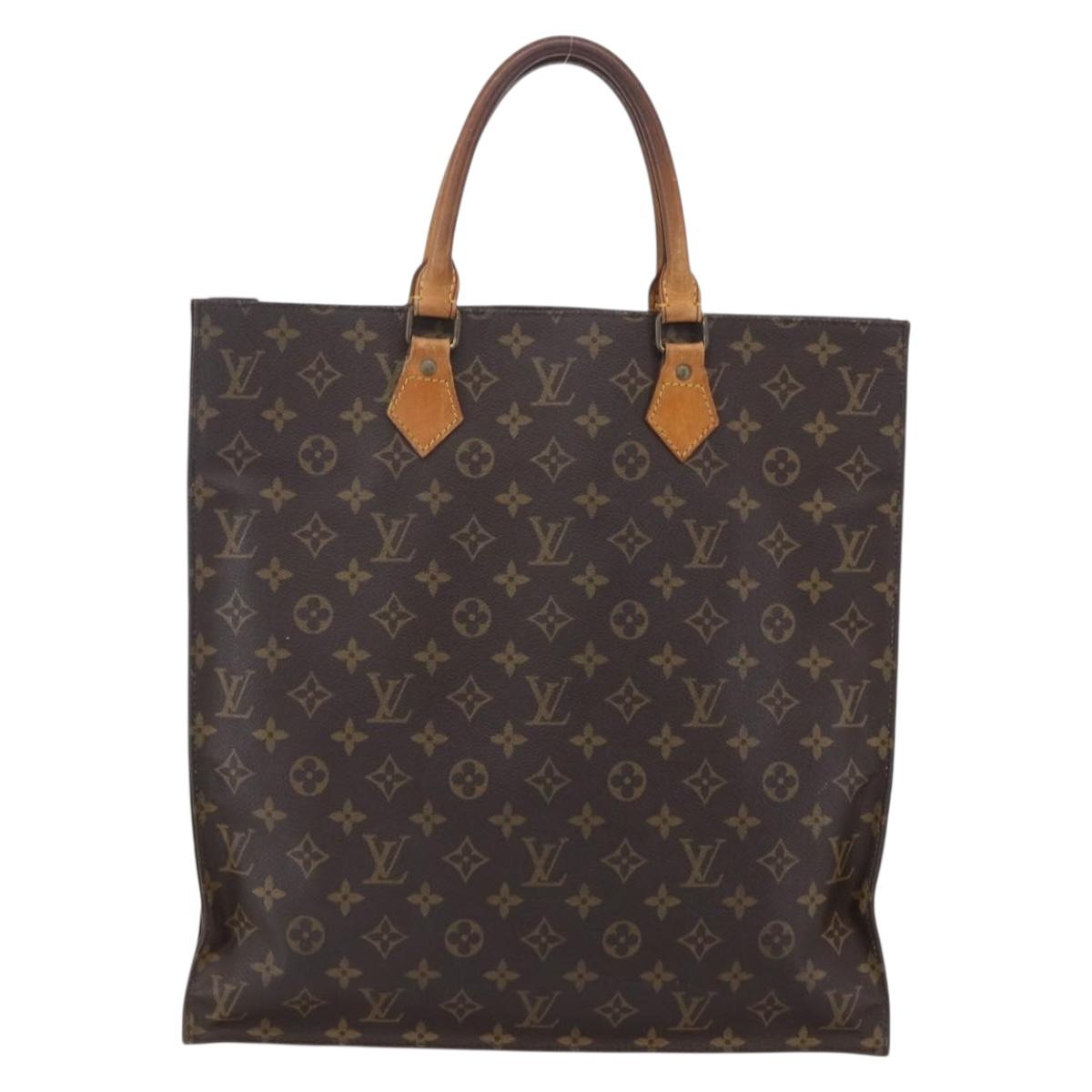 Louis Vuitton Monogram Sac Plat Hand Bag M51140 LV