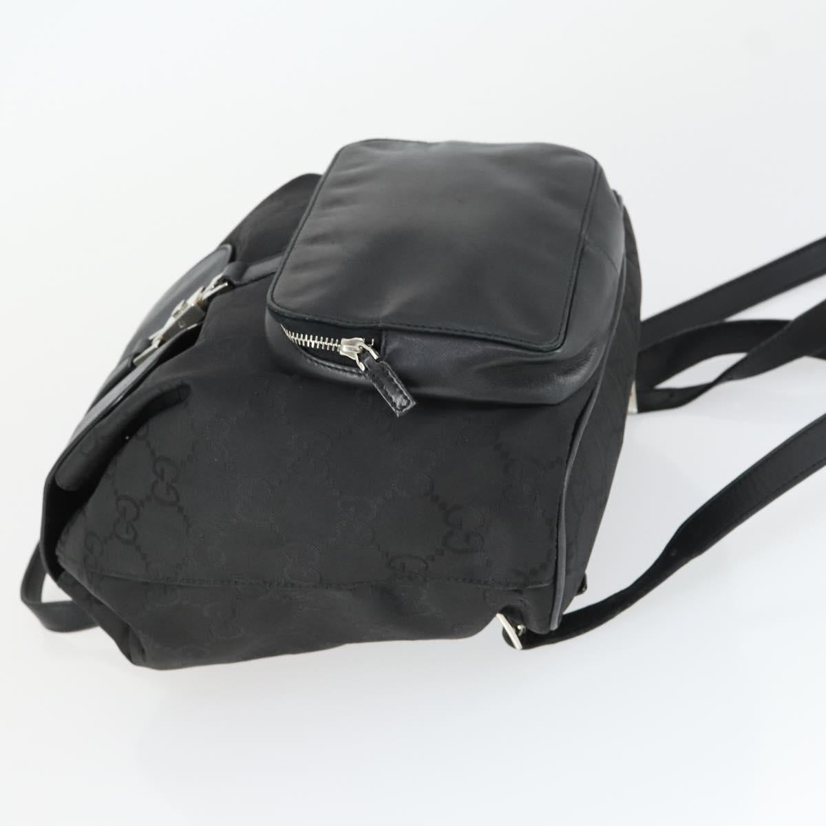 GUCCI GG Canvas Backpack Black Silver 003 0245