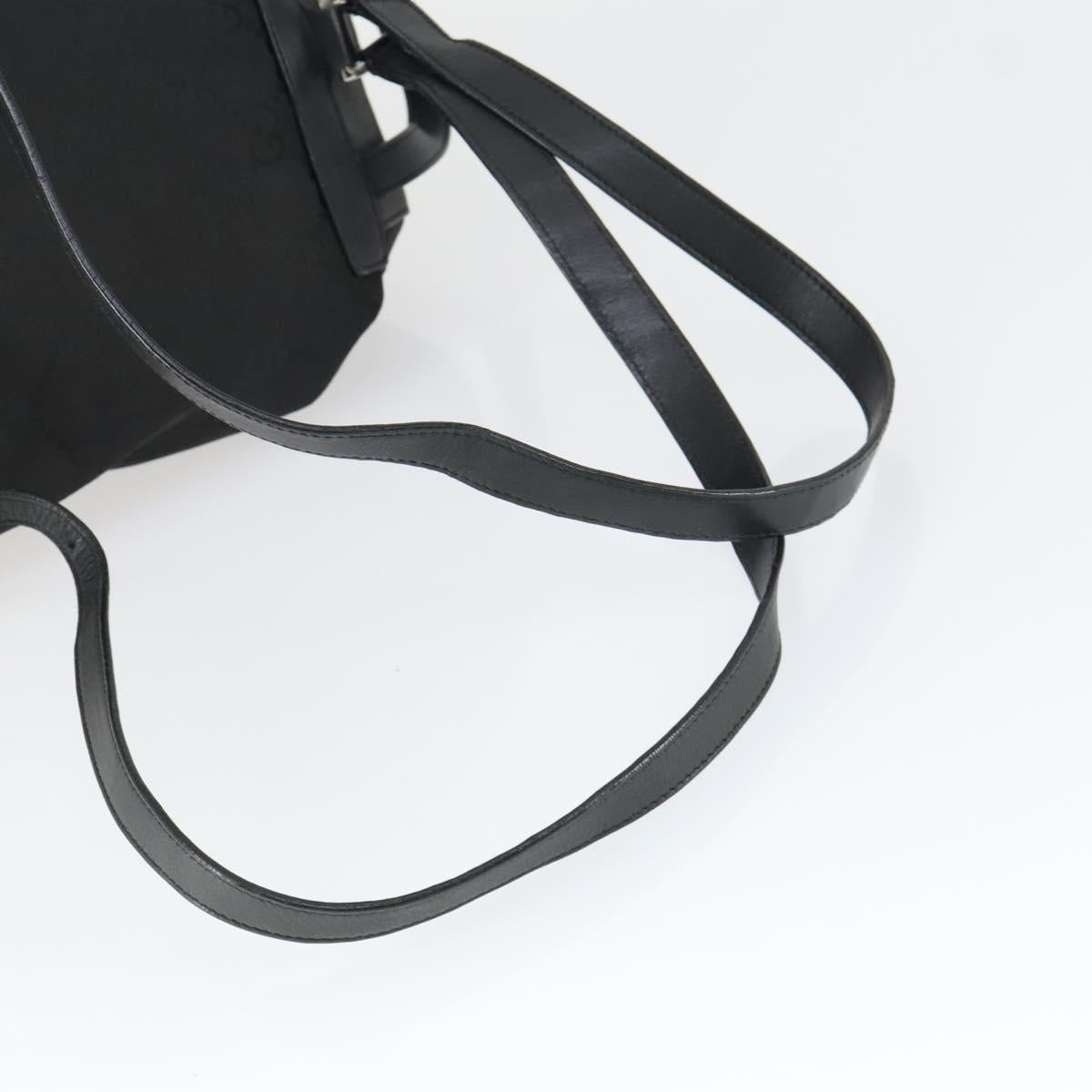 GUCCI GG Canvas Backpack Black Silver 003 0245
