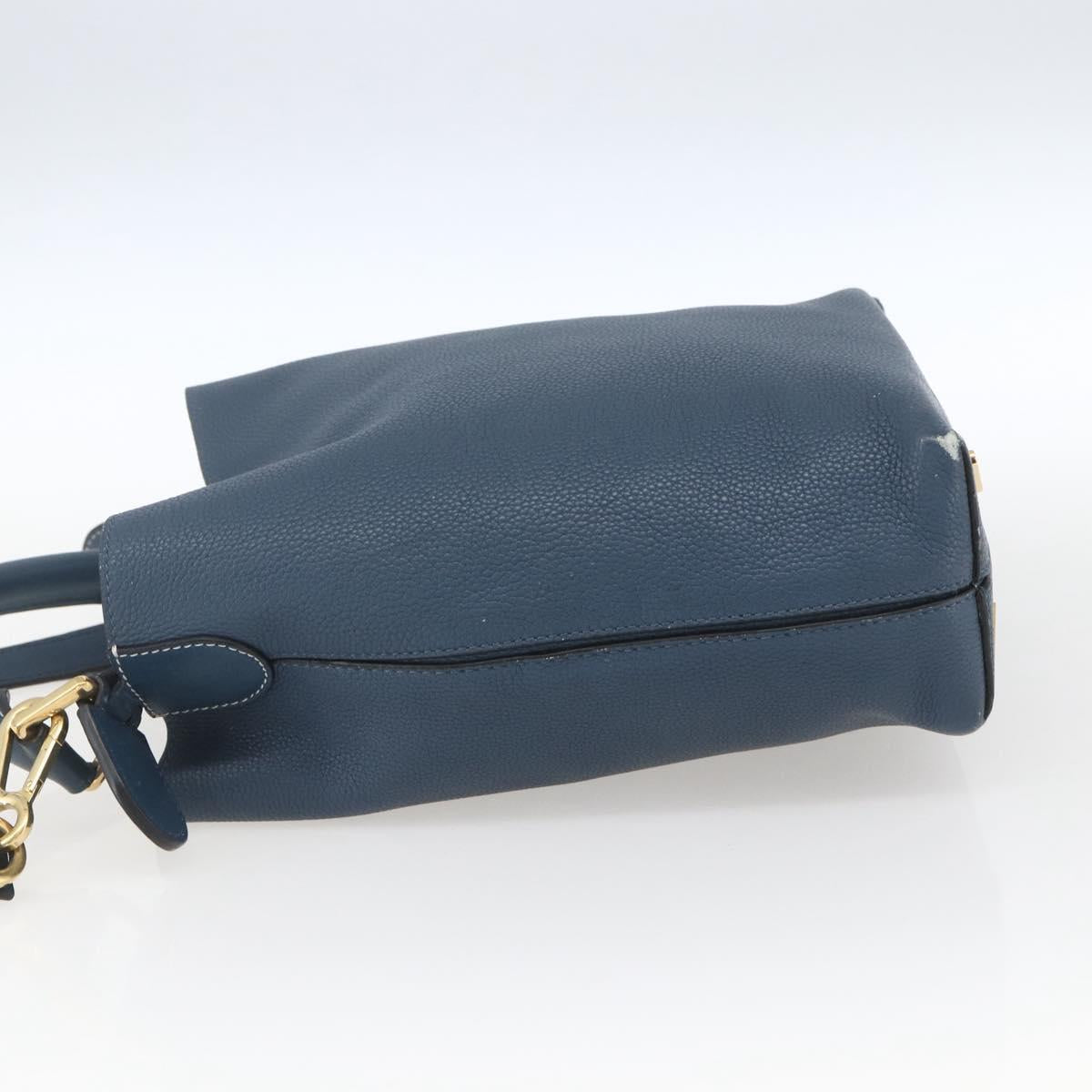 LOEWE Shoulder Bag Leather Blue Gold