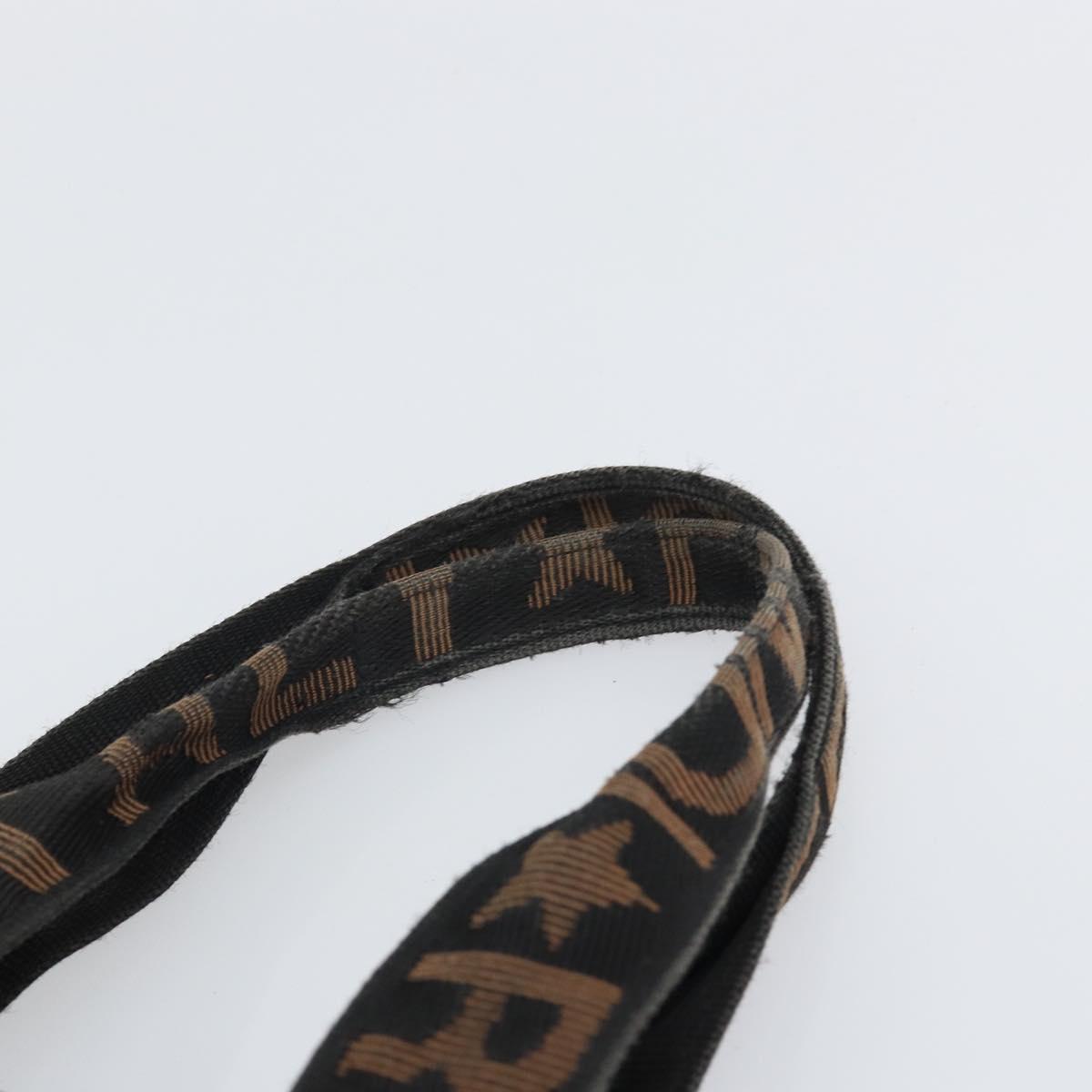 FENDI Hand Bag Nylon Black Silver