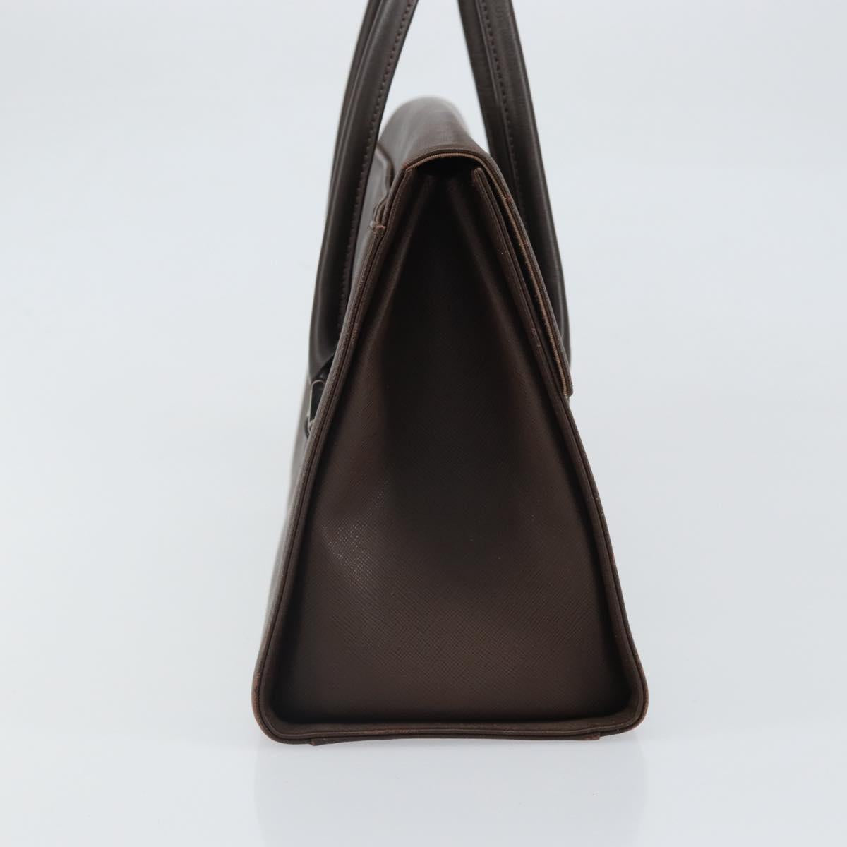 BURBERRY Hand Bag Leather Brown Silver