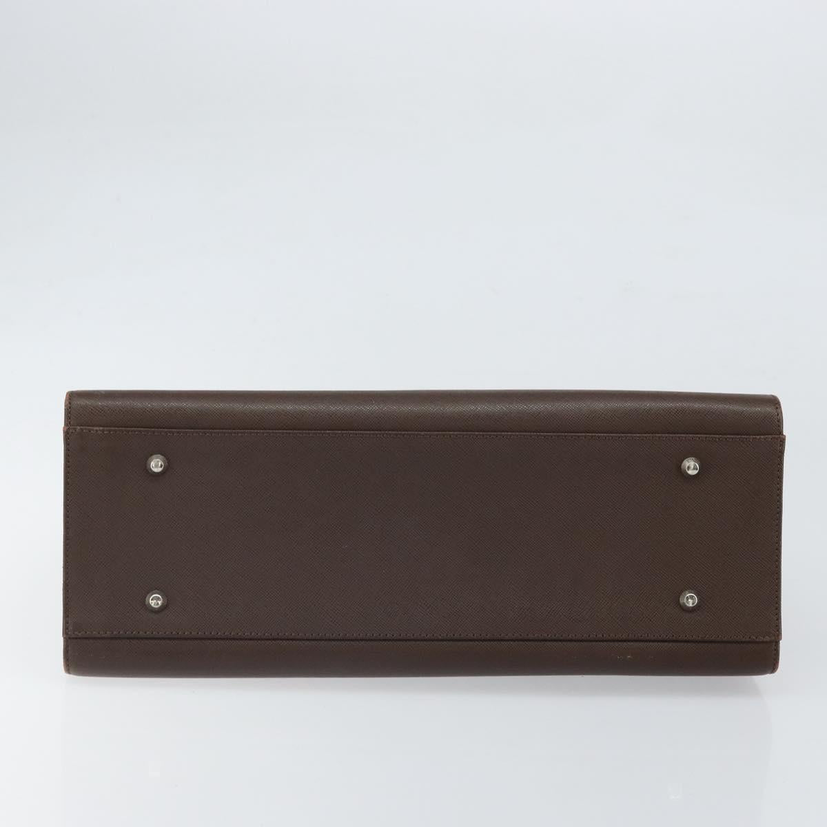 BURBERRY Hand Bag Leather Brown Silver
