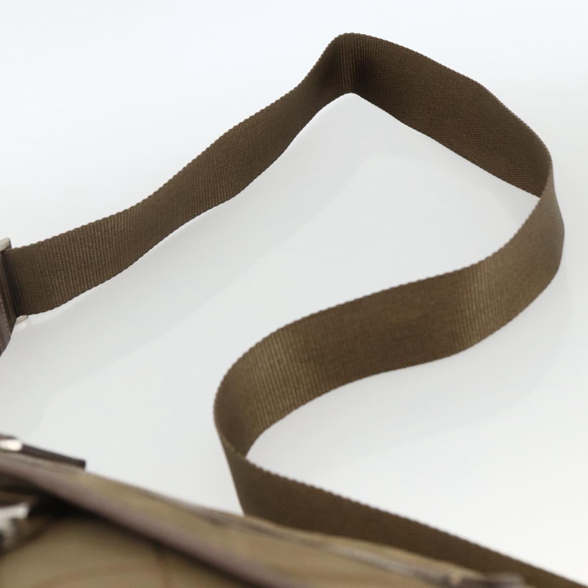 PRADA Shoulder Bag Nylon Brown Silver