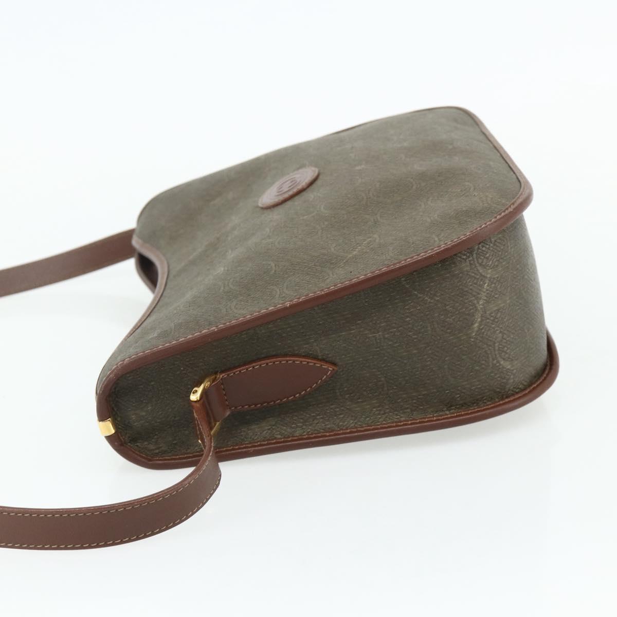 GUCCI Shoulder Bag Canvas Beige Gold