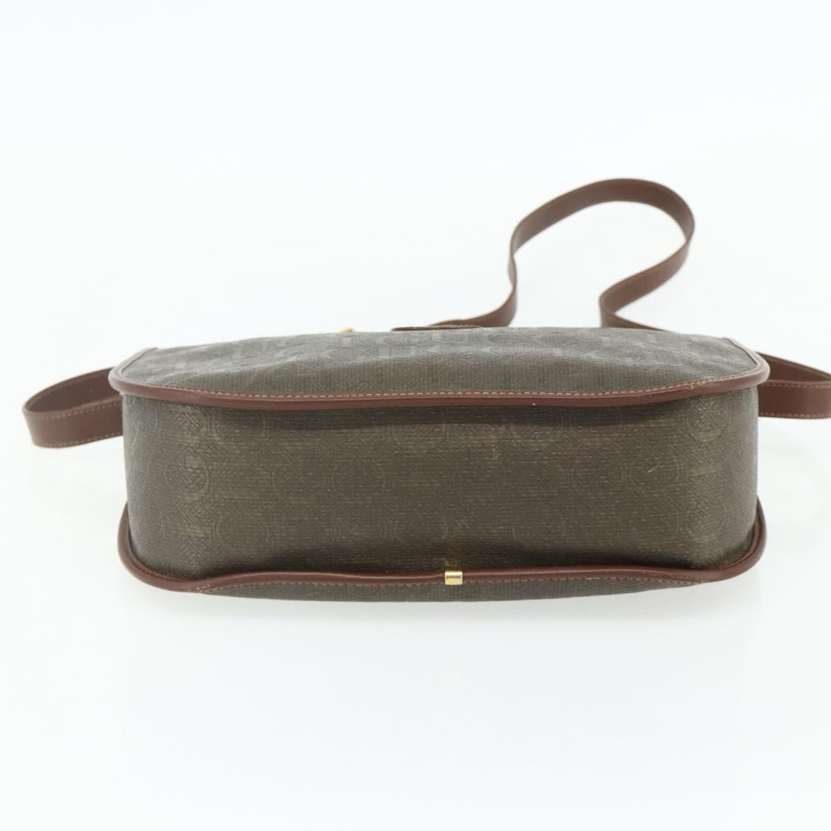 GUCCI Shoulder Bag Canvas Beige Gold