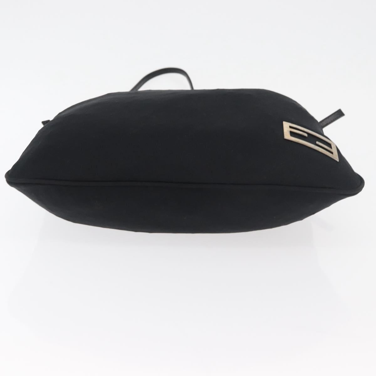 FENDI Shoulder Bag Nylon Black Silver