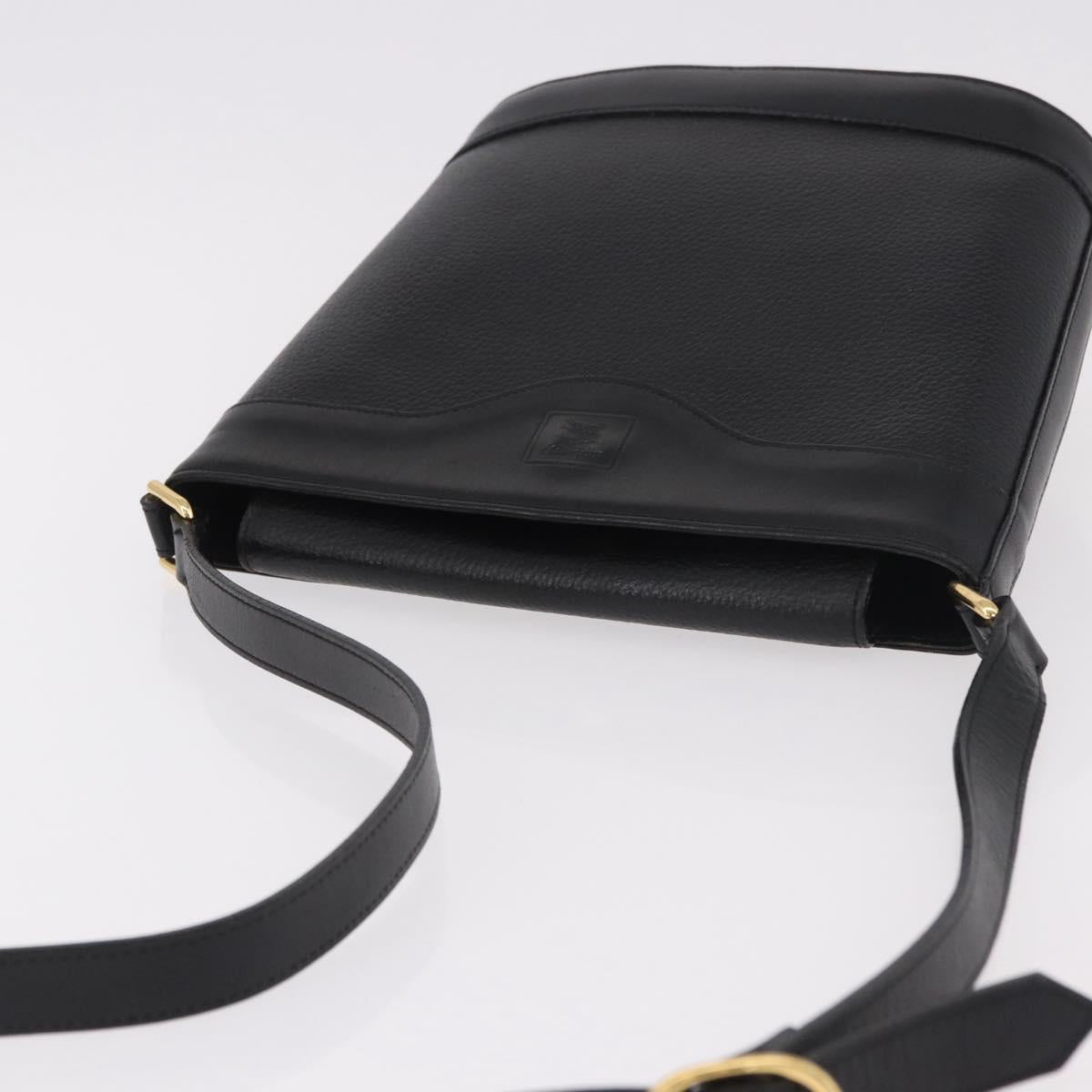 Burberrys Shoulder Bag Leather Black Gold