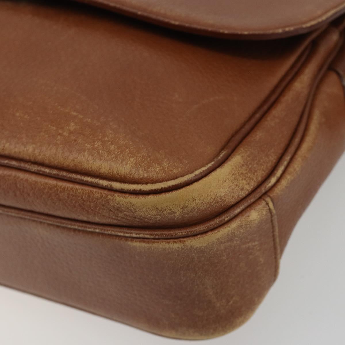 Burberrys Shoulder Bag Leather Brown Gold