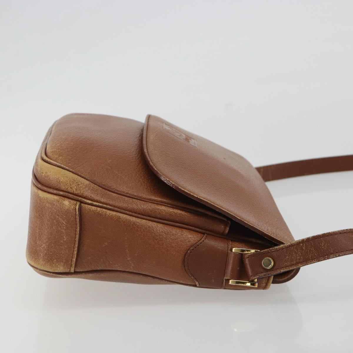 Burberrys Shoulder Bag Leather Brown Gold