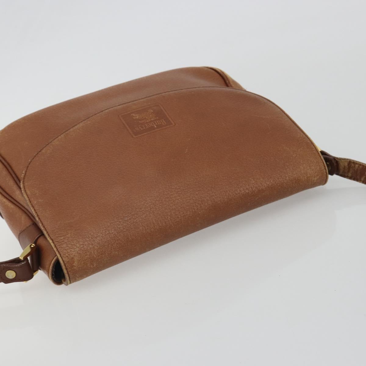 Burberrys Shoulder Bag Leather Brown Gold