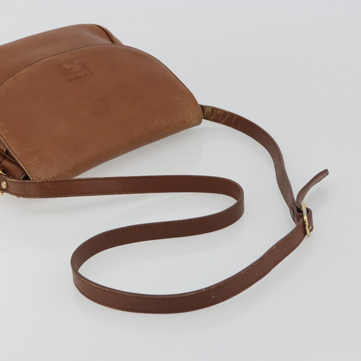 Burberrys Shoulder Bag Leather Brown Gold