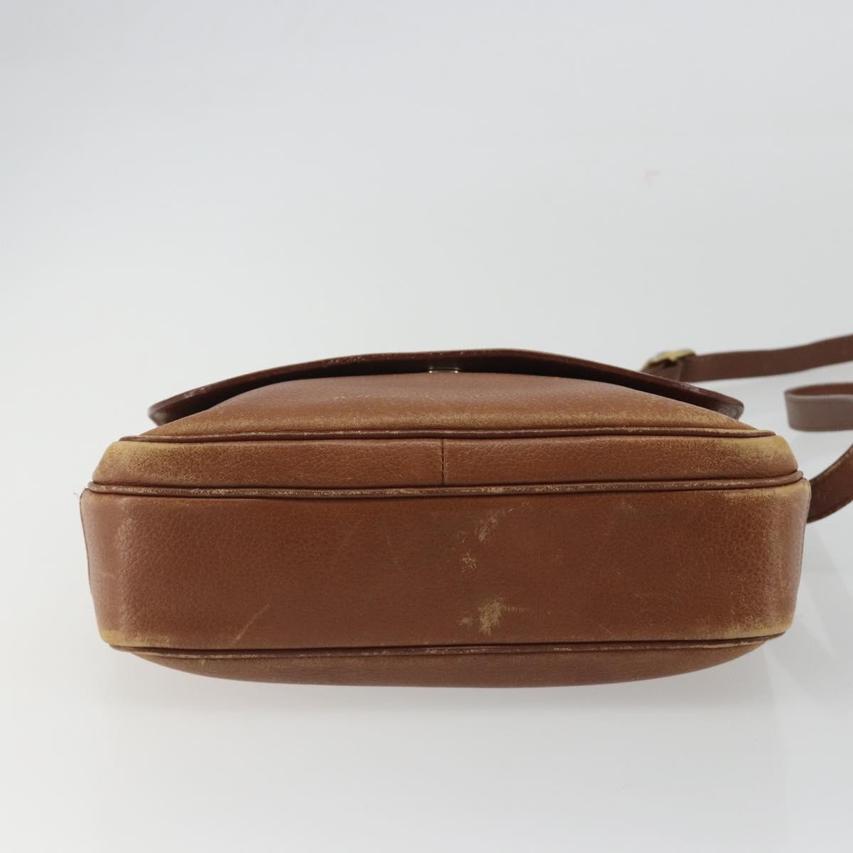 Burberrys Shoulder Bag Leather Brown Gold
