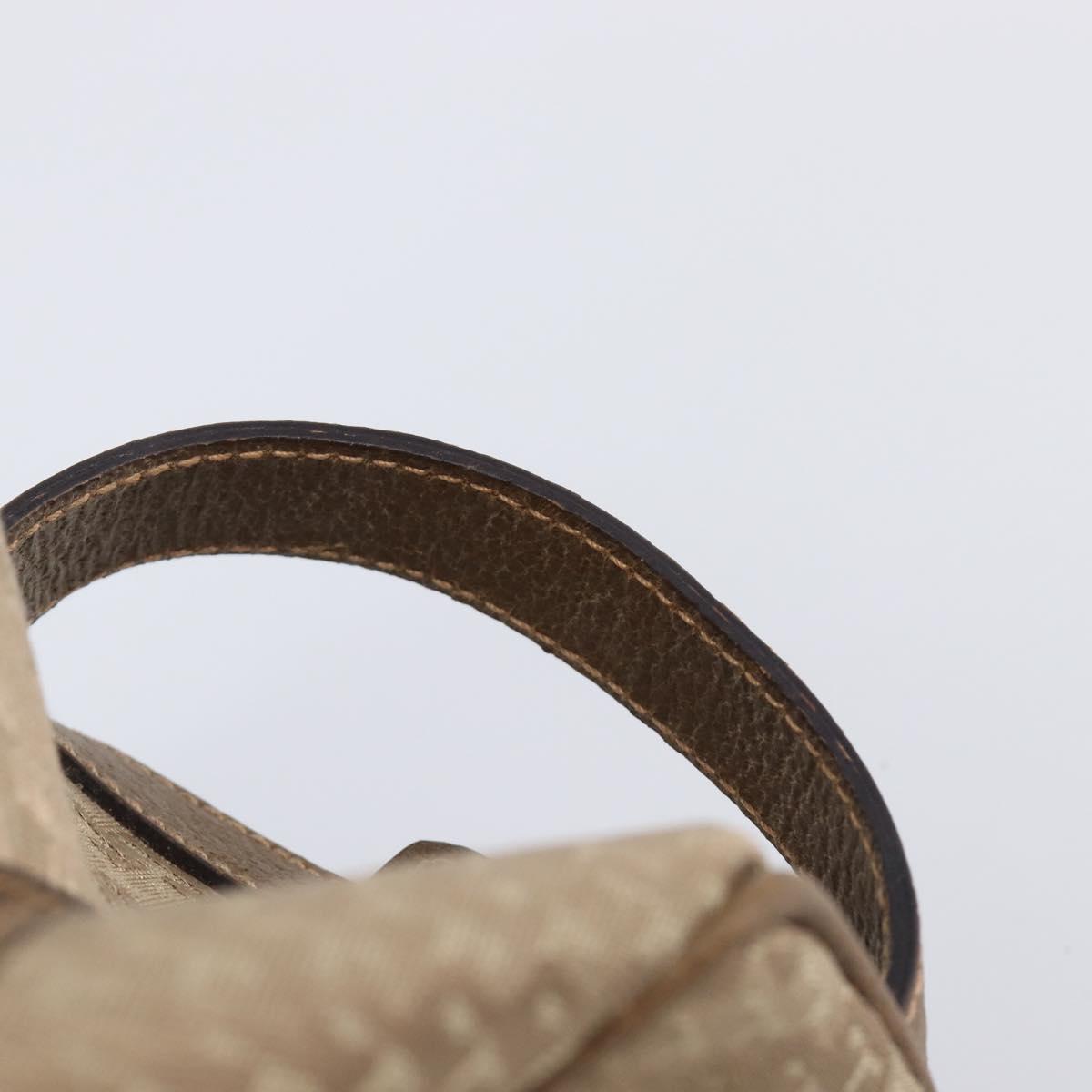 GUCCI Pouch Canvas Beige Gold