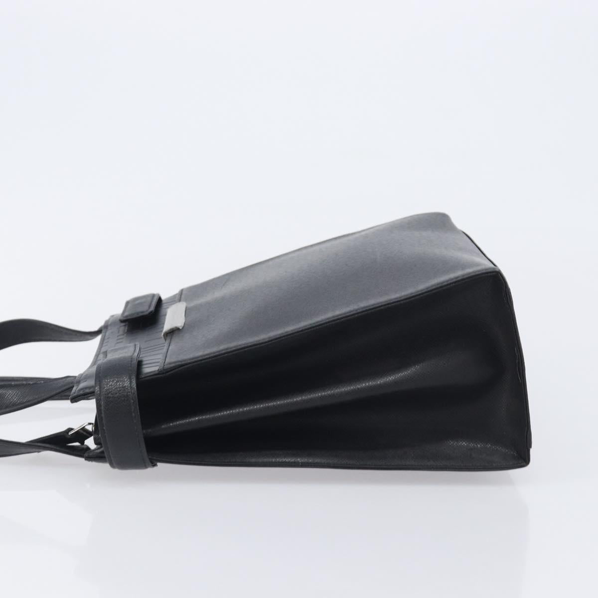 BURBERRY Hand Bag Leather Black Silver