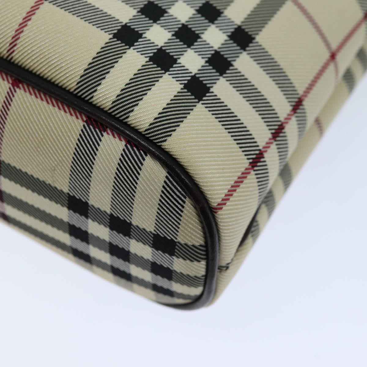 BURBERRY Nova Check Hand Bag Canvas Beige