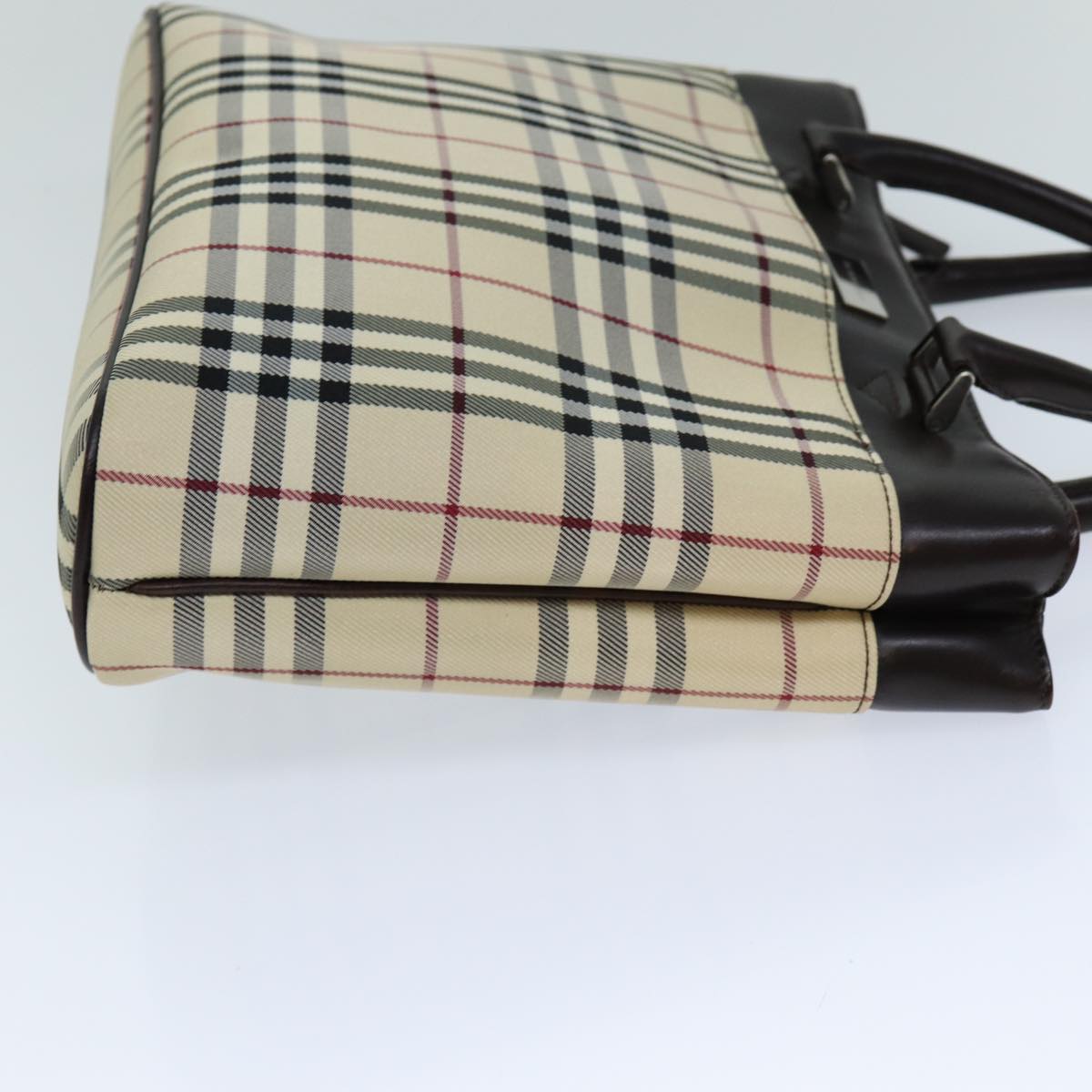 BURBERRY Nova Check Hand Bag Canvas Beige