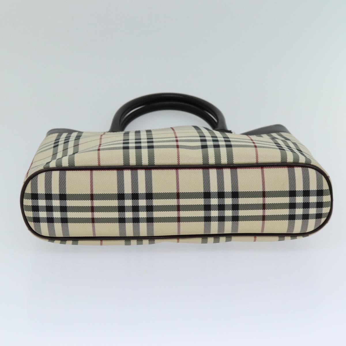 BURBERRY Nova Check Hand Bag Canvas Beige