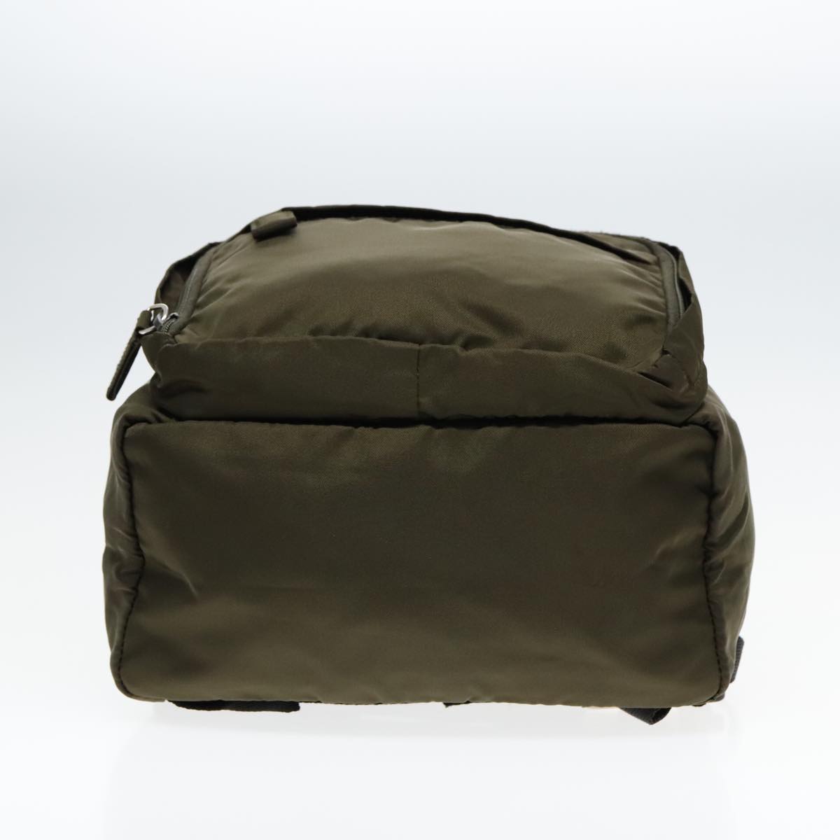 PRADA Backpack Nylon Khaki Silver