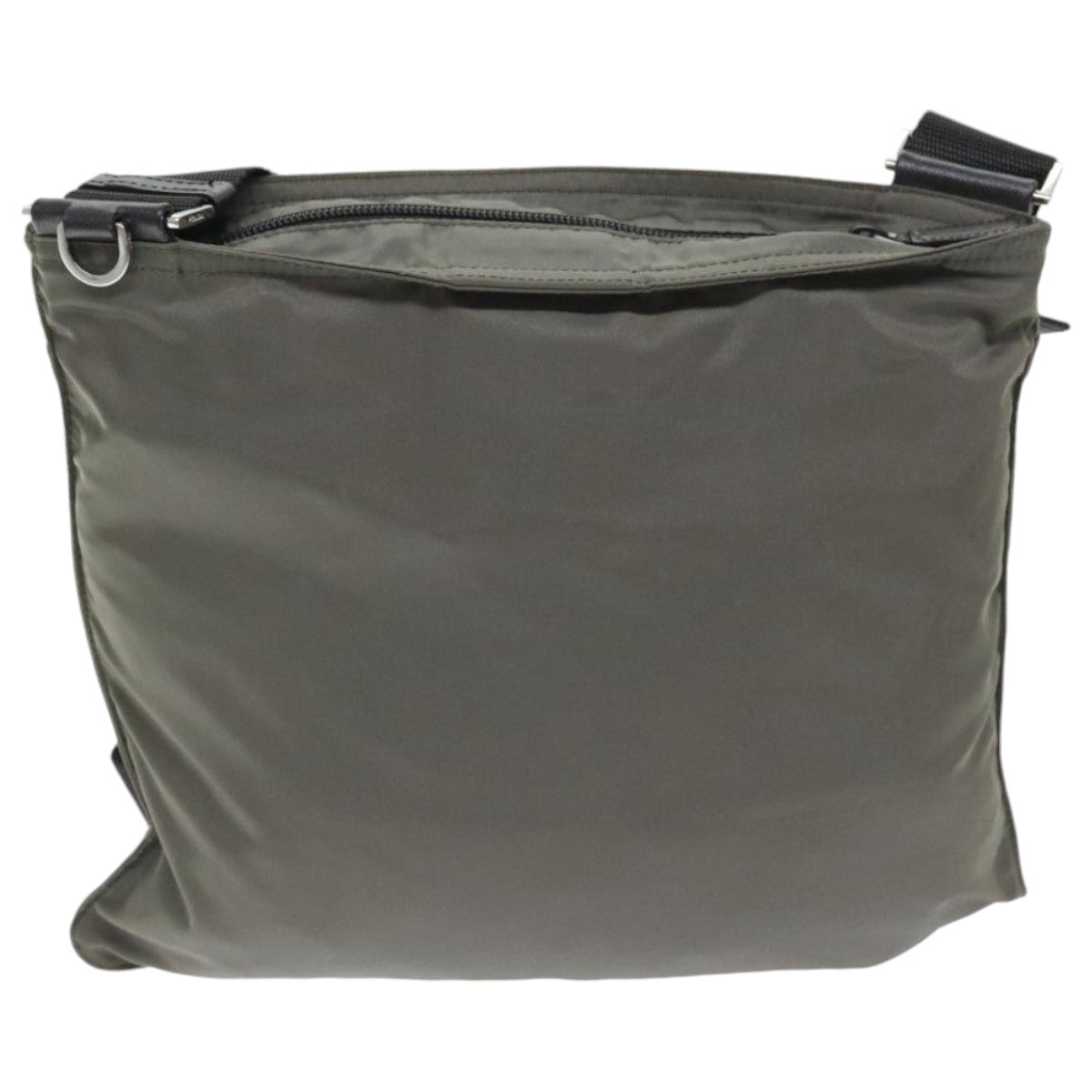 PRADA Shoulder Bag Nylon Gray Silver