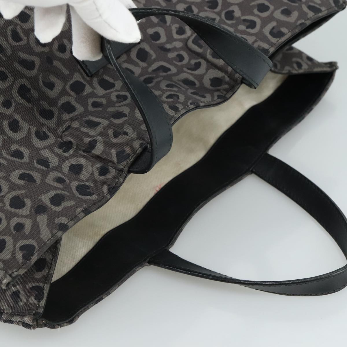 GUCCI Tote Bag Canvas Black