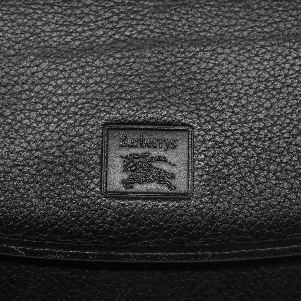 Burberrys Shoulder Bag Leather Black