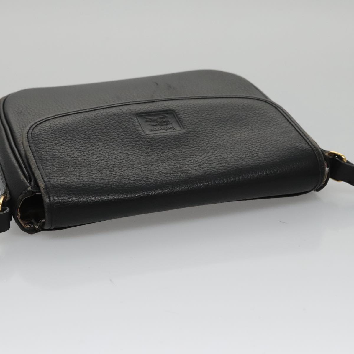Burberrys Shoulder Bag Leather Black