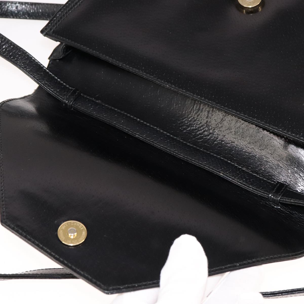 GUCCI Shoulder Bag Leather Black