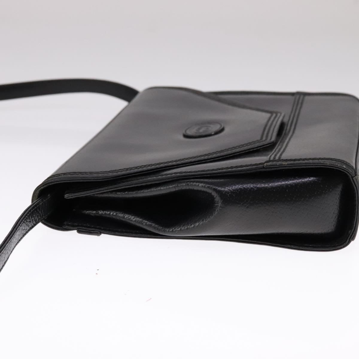 GUCCI Shoulder Bag Leather Black