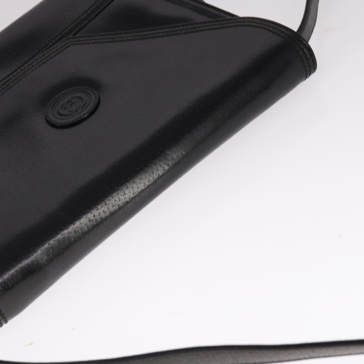 GUCCI Shoulder Bag Leather Black