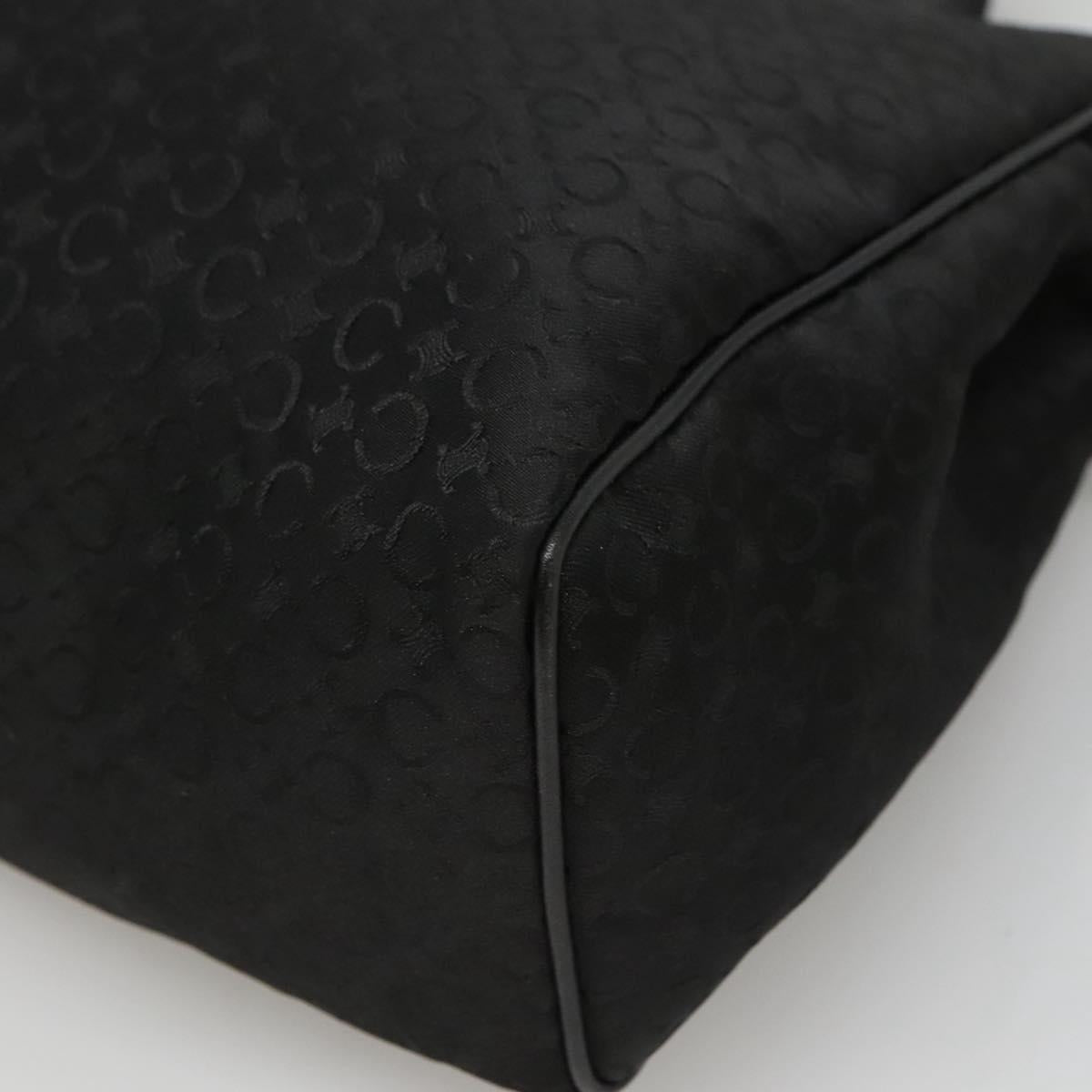 CELINE C Macadam Canvas Hand Bag Black