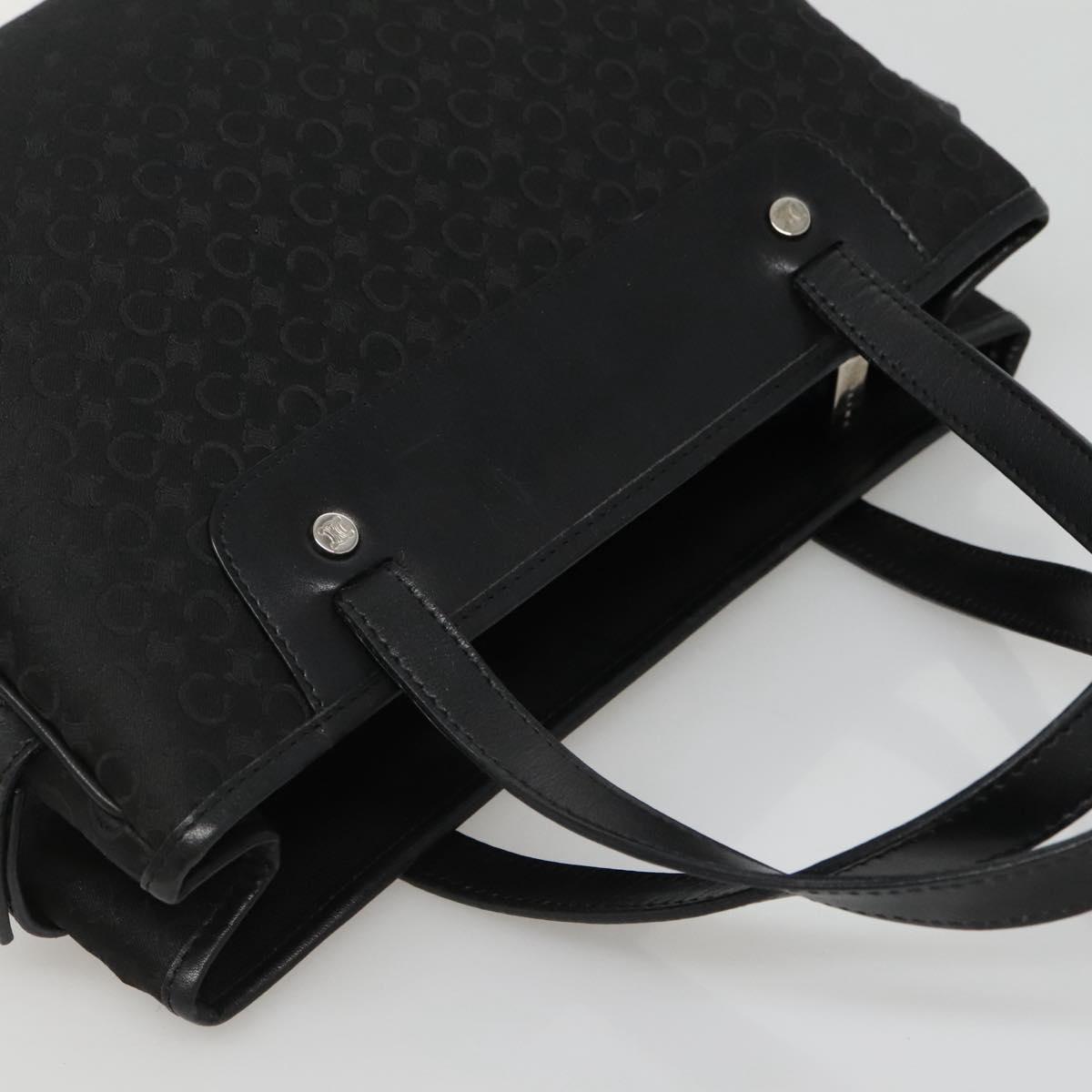 CELINE C Macadam Canvas Hand Bag Black