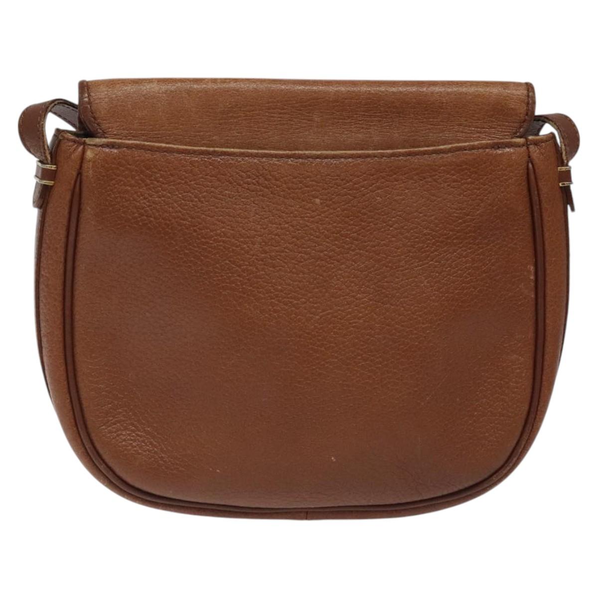 Burberrys Shoulder Bag Leather Brown