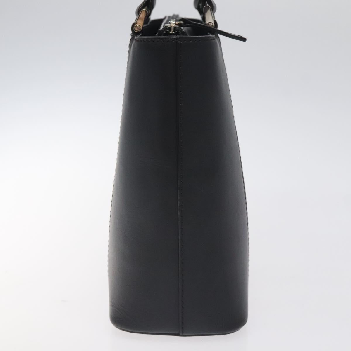 BURBERRY Hand Bag Leather Black Silver