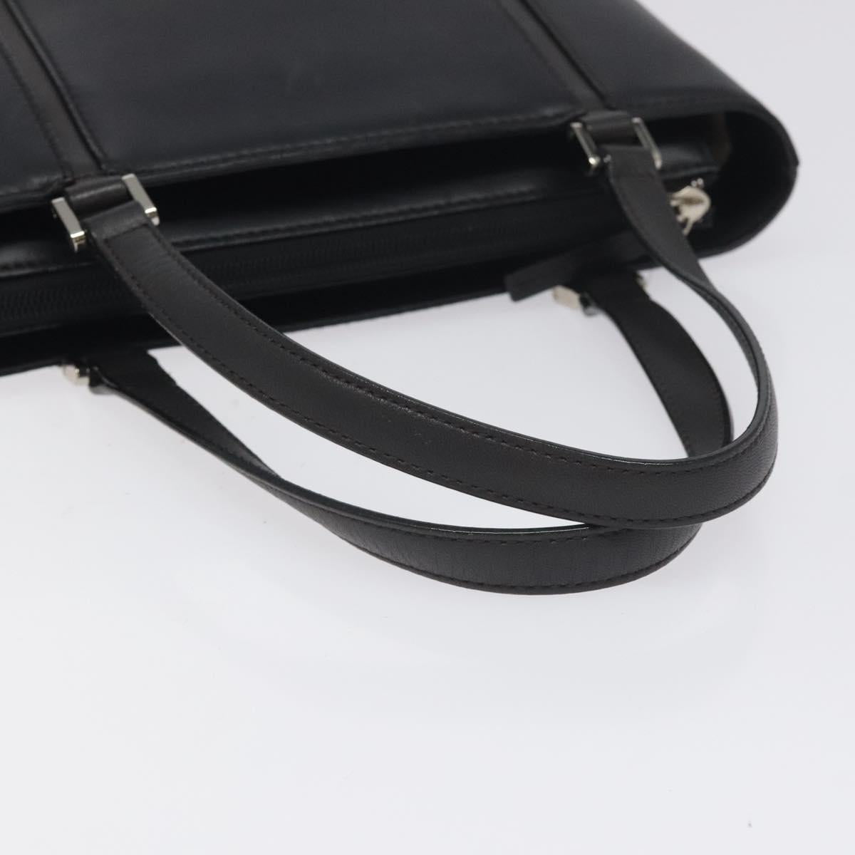 BURBERRY Hand Bag Leather Black Silver