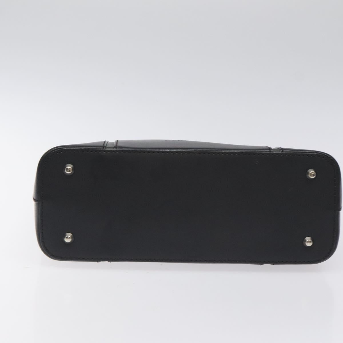 BURBERRY Hand Bag Leather Black Silver