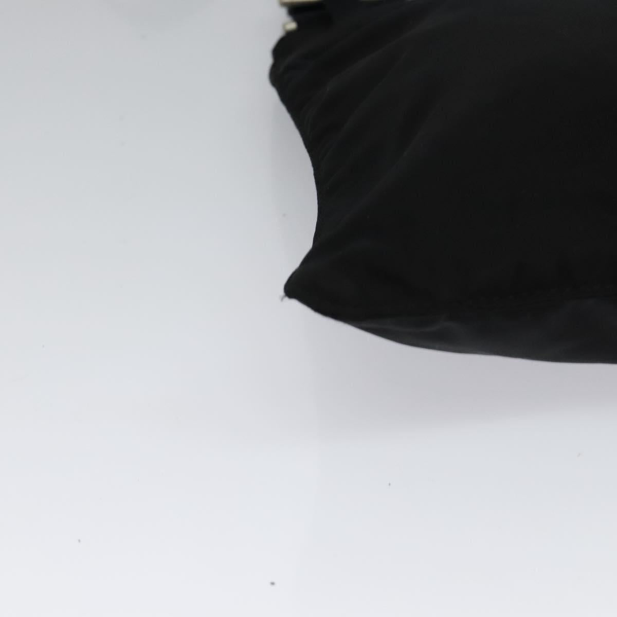 PRADA Shoulder Bag Nylon Black Silver