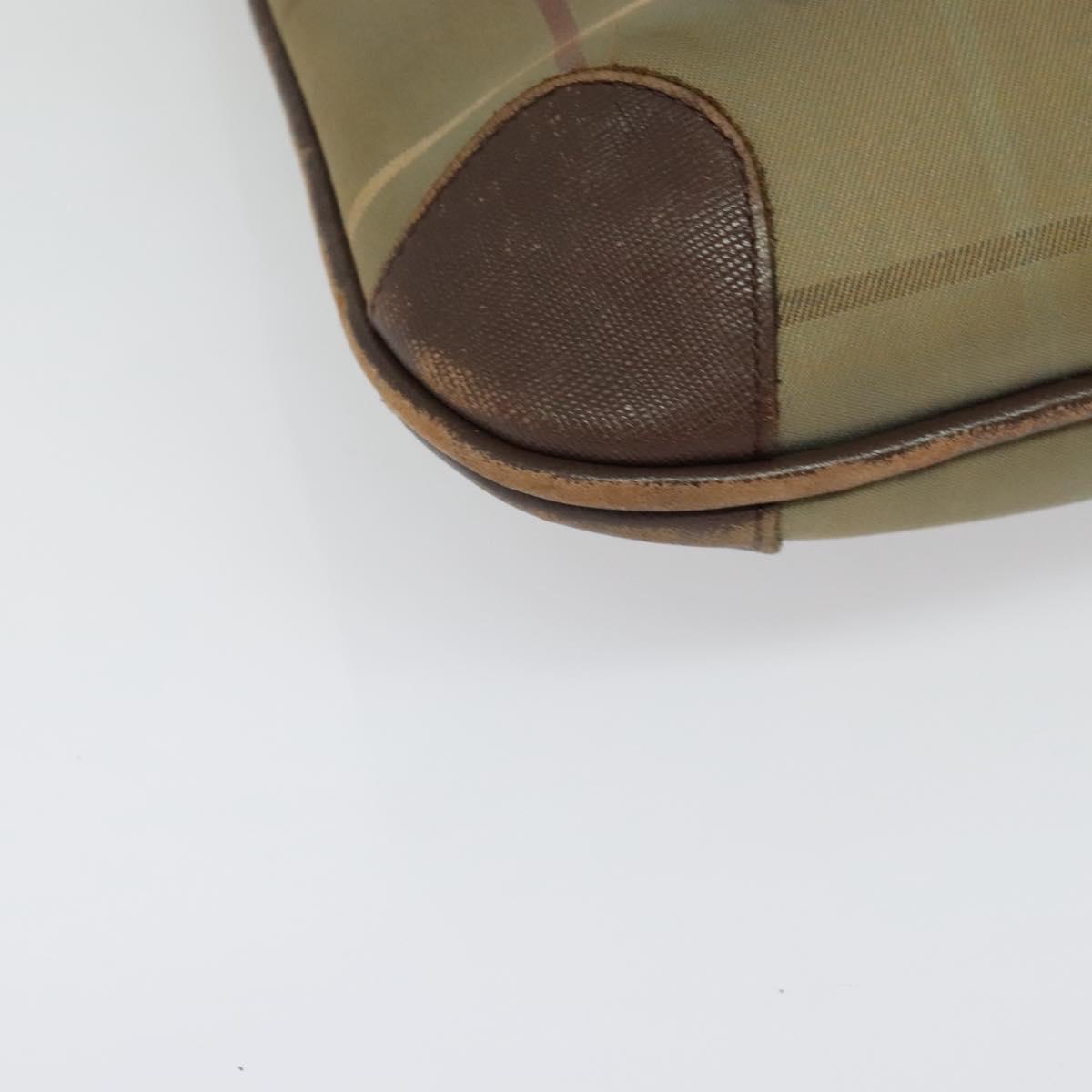 Burberrys Nova Check Tote Bag Canvas Beige Gold