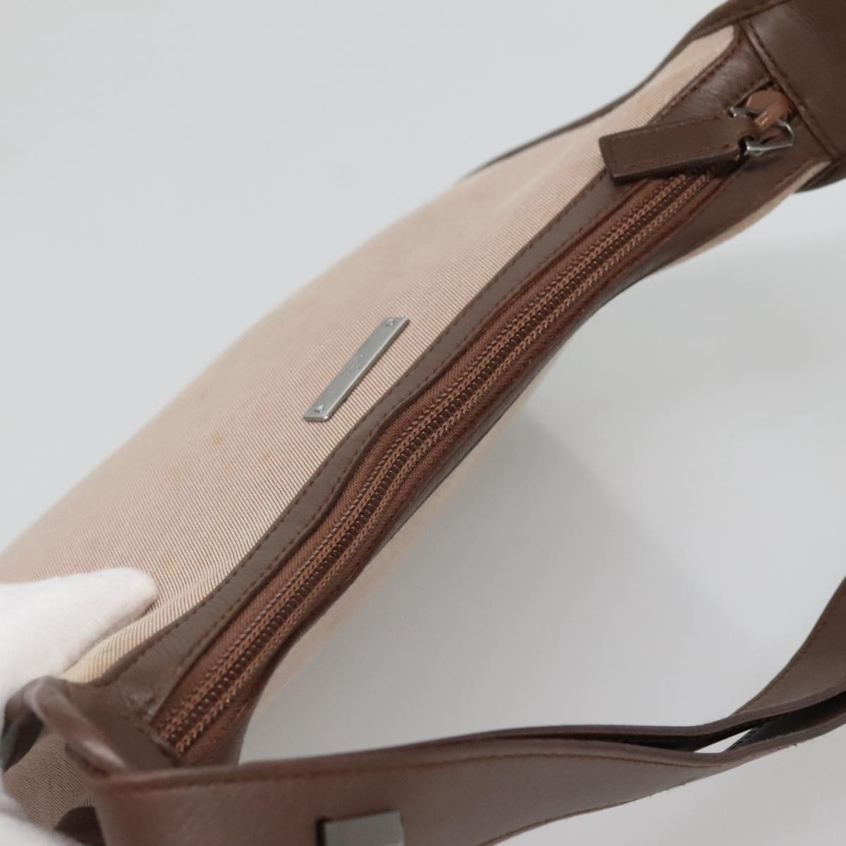 GUCCI Shoulder Bag Canvas Beige Silver 001 4206